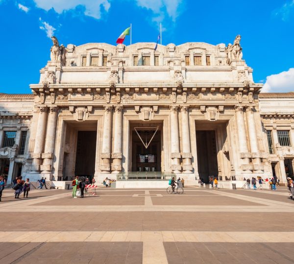 Stazione Milano Centrale is the main railway station of the Milan city in Lombardy region of northern Italy